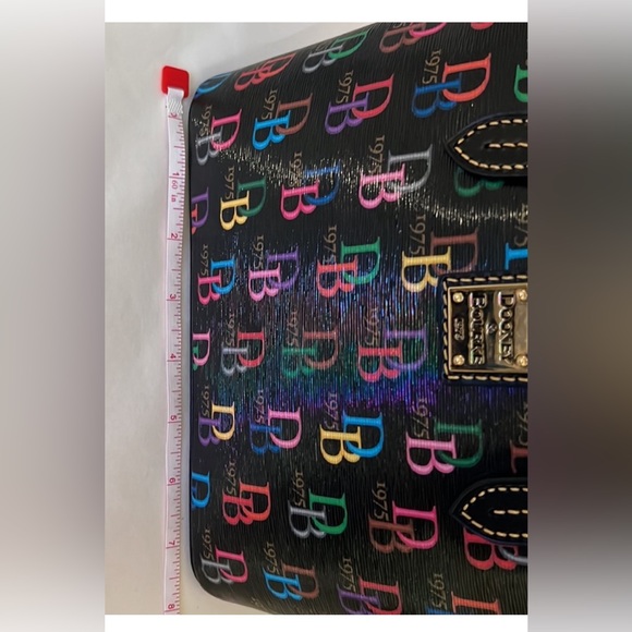 Dooney Bourke Handbag Crossbody Satchel Multicolor DB Logo Purse Rainbow Dooney - Picture 8 of 10